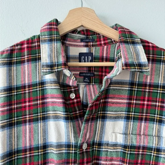 GAP Men's Flannel Organic Cotton Shirt -‎ XL - Picture 2 of 3